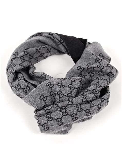 gucci scarf sten anthracite|gucci wool jacquard scarf.